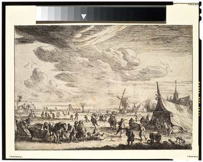 Schlittschuhläufer, ca. 1790 von Pieter Bouts